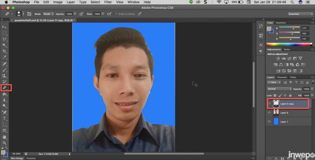 Cara Mudah Mengganti Background Untuk Pas Foto Di Photoshop Inwepo