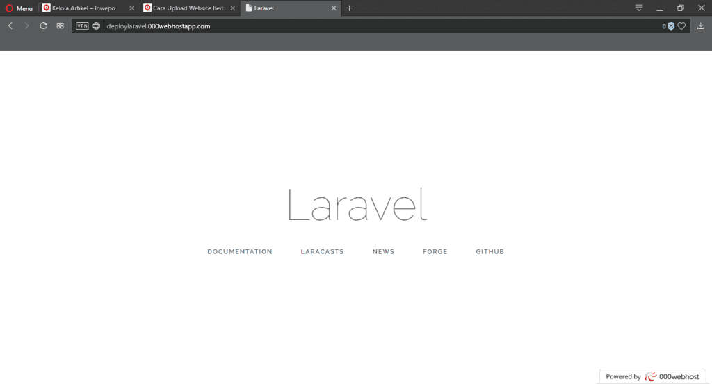 Cara Upload Website Berbasis Laravel Di Webhost Inwepo