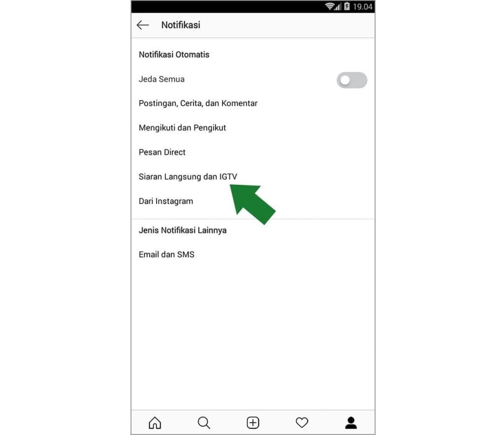 Cara Mengatur Notifikasi Igtv Di Instagram Android