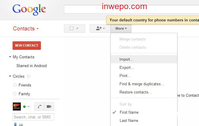 Cara Import Export dan Backup Contact ke Gmail 5