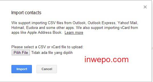 Cara Import Export dan Backup Contact ke Gmail 6