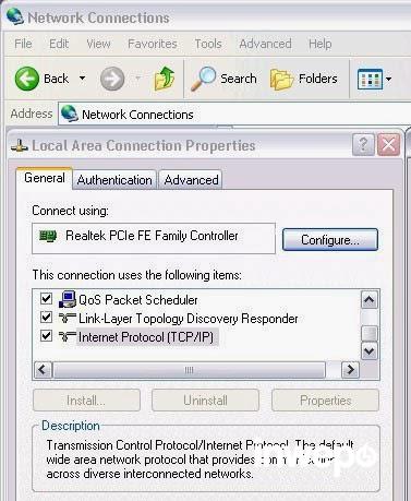 Setting DNS di Windows XP1