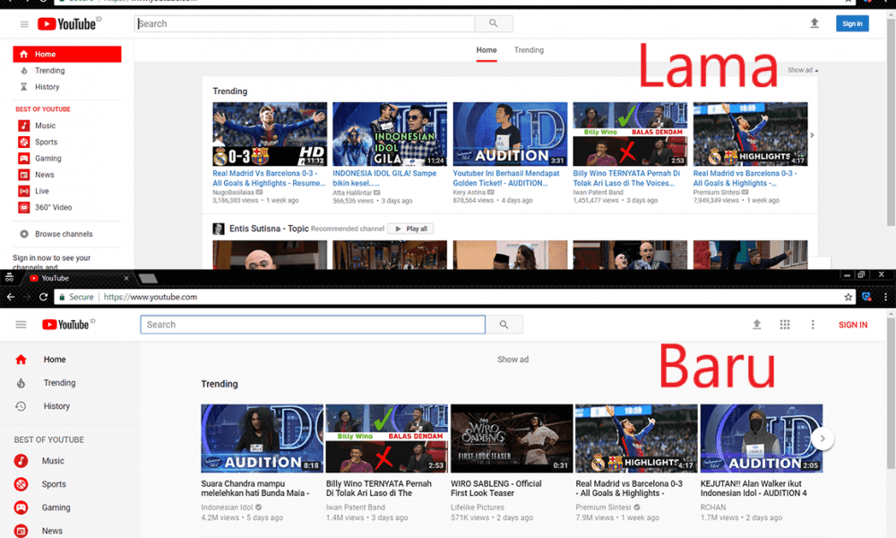 Cara Mengganti Tampilan YouTube Lama Ke YouTube Baru Dan Sebaliknya