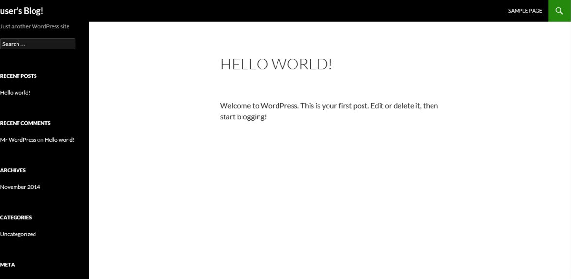 hello world wordpress