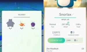 Cara Mencari Pokemon Langka Menggunakan Map Scanner snorlax