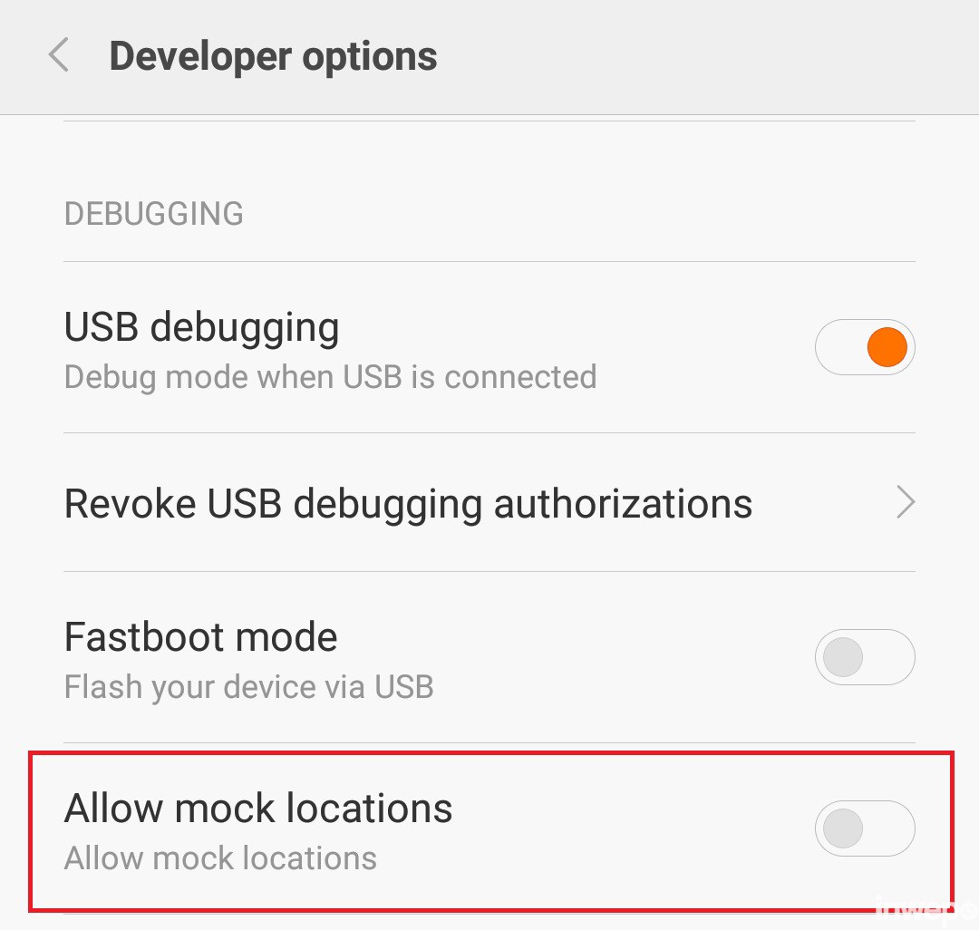allow mock location android disable