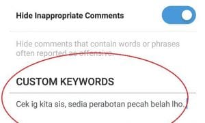 Cara Menghilangkan Komentar Negatif di Instagram Secara Otomatis