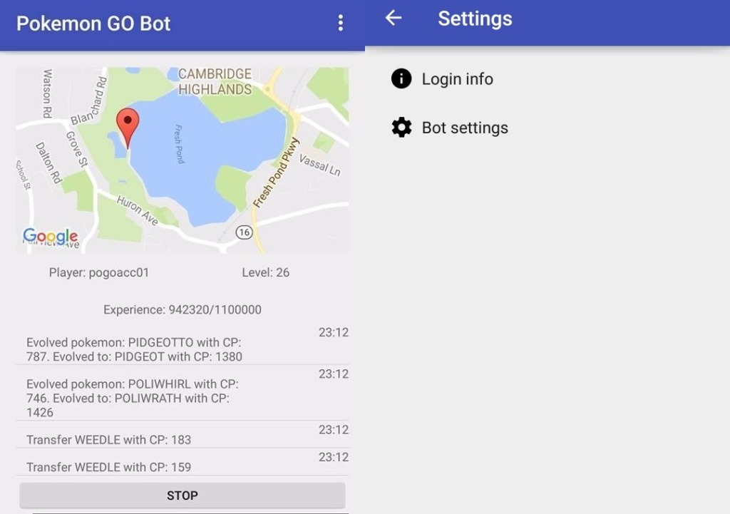 Cara Bot Pokemon Go di Android Menggunakan Go Simulator Update v1.22.0 2