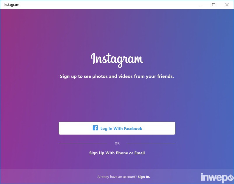 Cara Memainkan Instagram di Windows 10 2