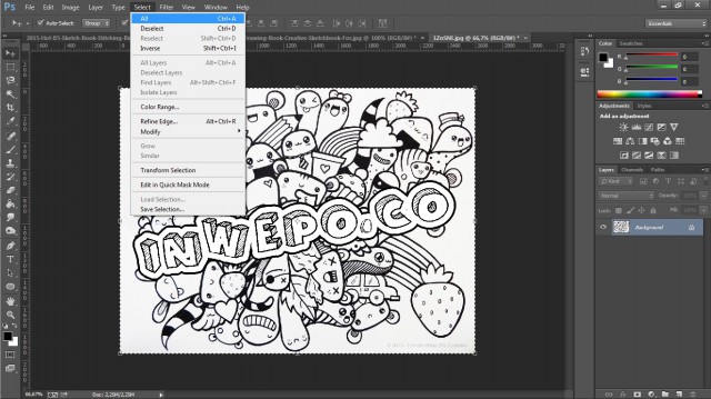 Cara Membuat Doodle Art Nama Sender dengan Photoshop 10