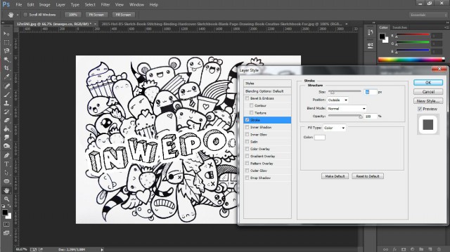 Cara Membuat Doodle Art Nama Sender dengan Photoshop 6