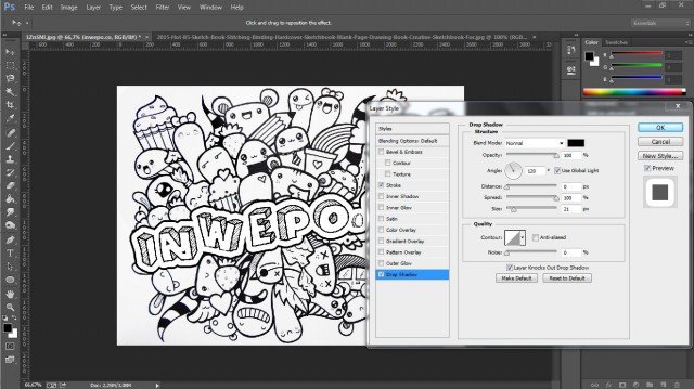 Cara Membuat Doodle Art Nama Sender dengan Photoshop 7