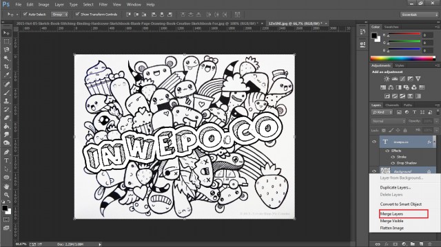 Cara Membuat Doodle Art Nama Sender dengan Photoshop 9