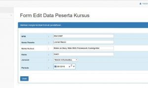 Edit Data Peserta