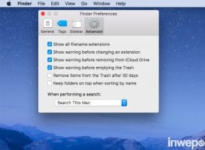 Cara Mengubah dan Menampilkan Extensi File di Mac fitur