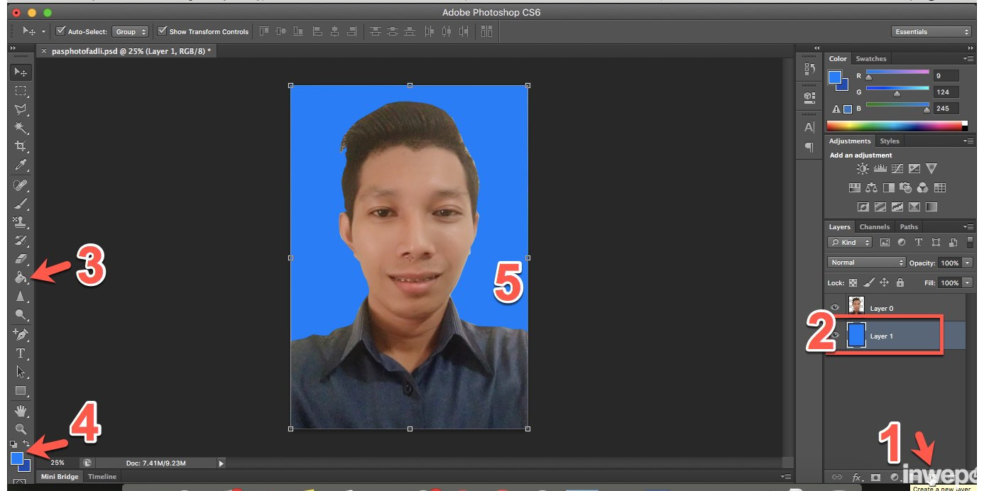 Cara Mudah Mengganti Background Untuk Pas Photo di Photoshop 6