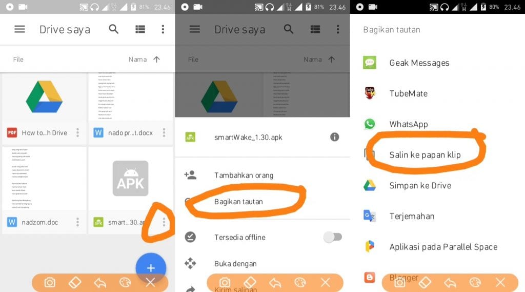 Cara buat link file di google drive