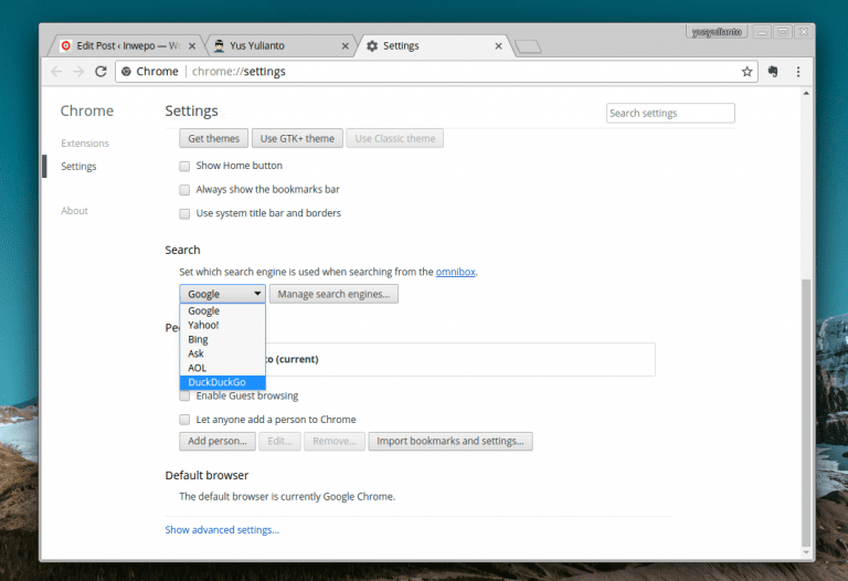 Cara Mengganti Search Engine Default Di Google Chrome