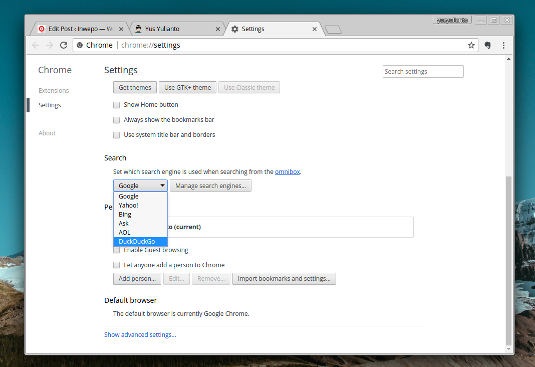 Cara Mengganti Search Engine Default Di Google Chrome