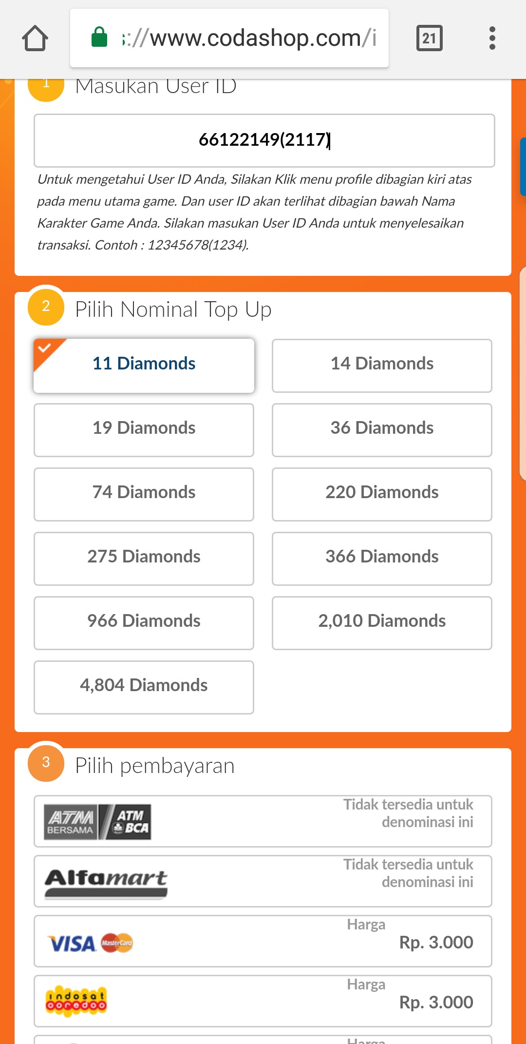 Cara Membeli Diamond Mobile Legend Tanpa Login Akun 2
