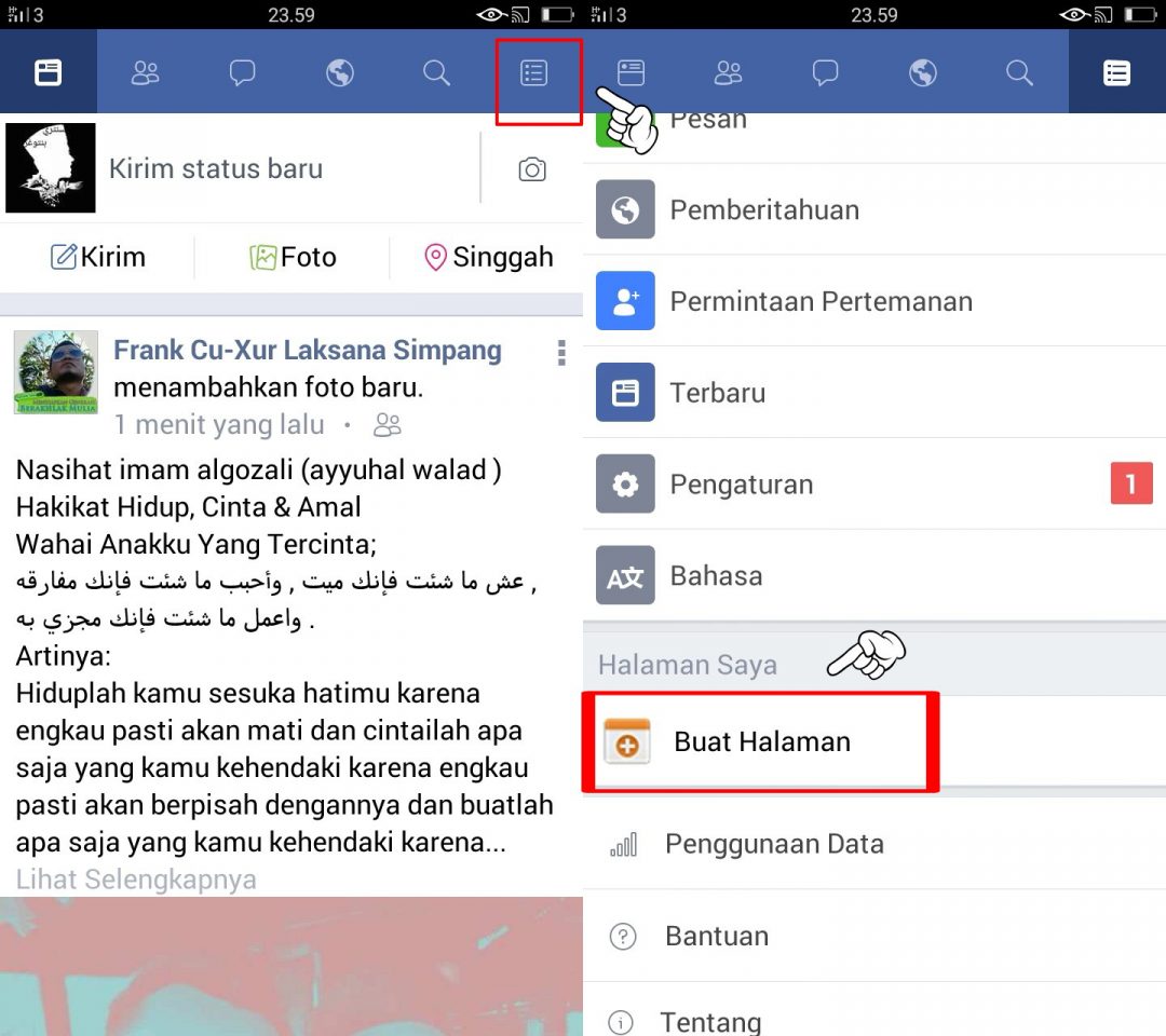 Cara Membuat Fanpage Facebook di Android 2