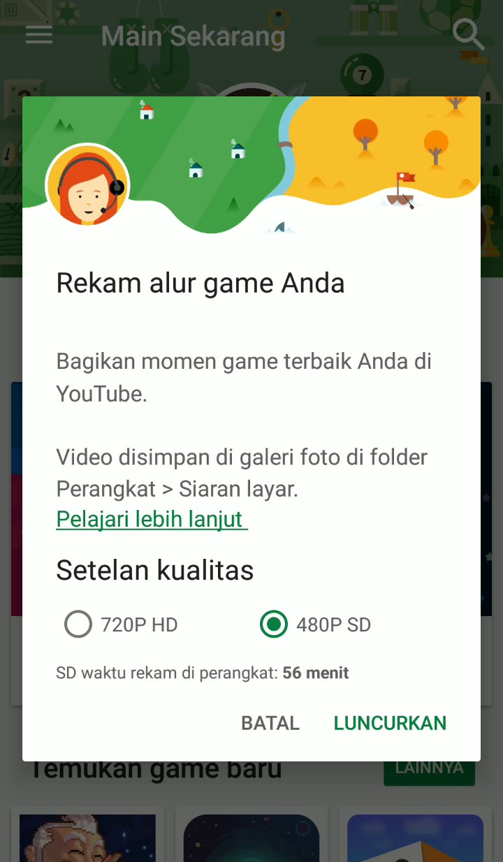 Rekam Aktivitas main game menggunakan aplikasi resmi dari google 2