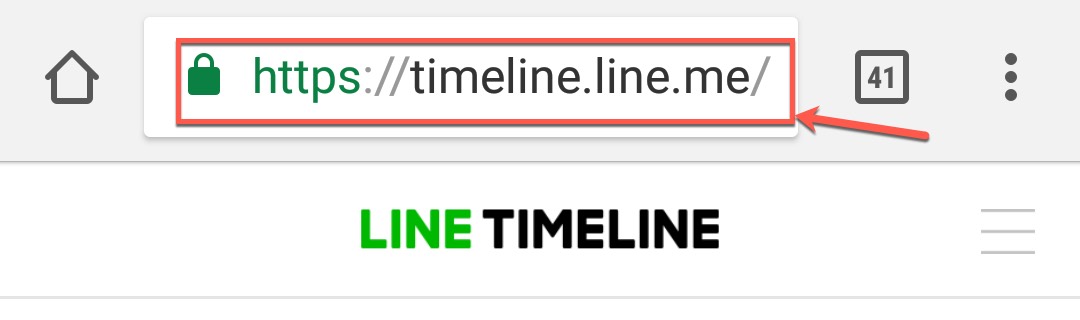 paste url timeline ke alamat browser