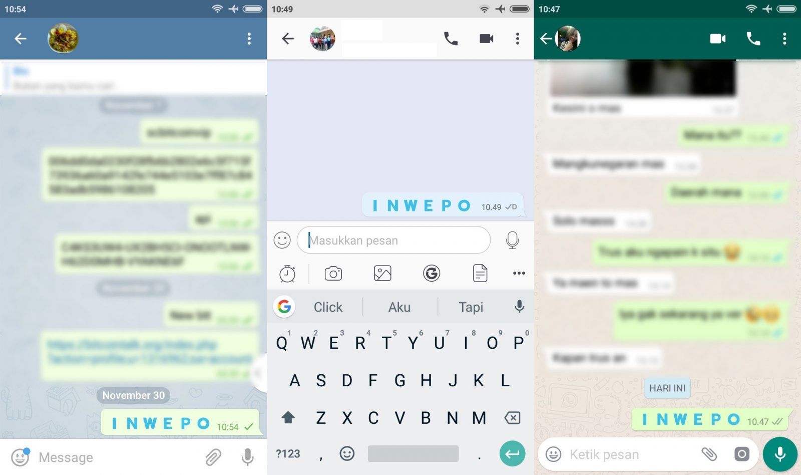Cara Membuat Text Biru di semua Aplikasi Chat Messenger 3