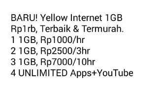 paket internet murah 1gb 1000 via dial number