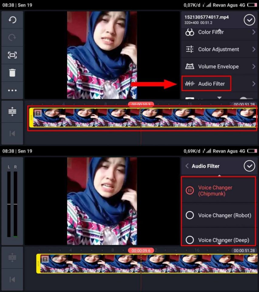 2 Cara Mengubah Suara Asli Video di Android 8