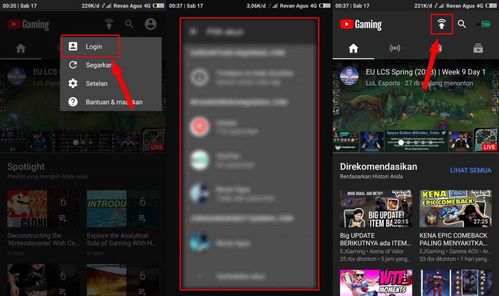 C Live Streaming Game di YouTube Android 3