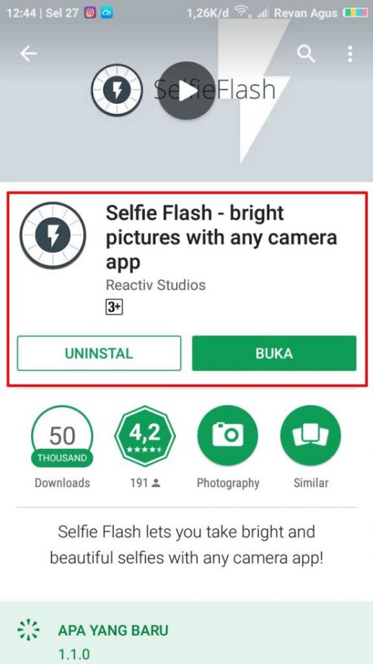 Cara Menambahkan Flash Pada Kamera Depan di Android 1