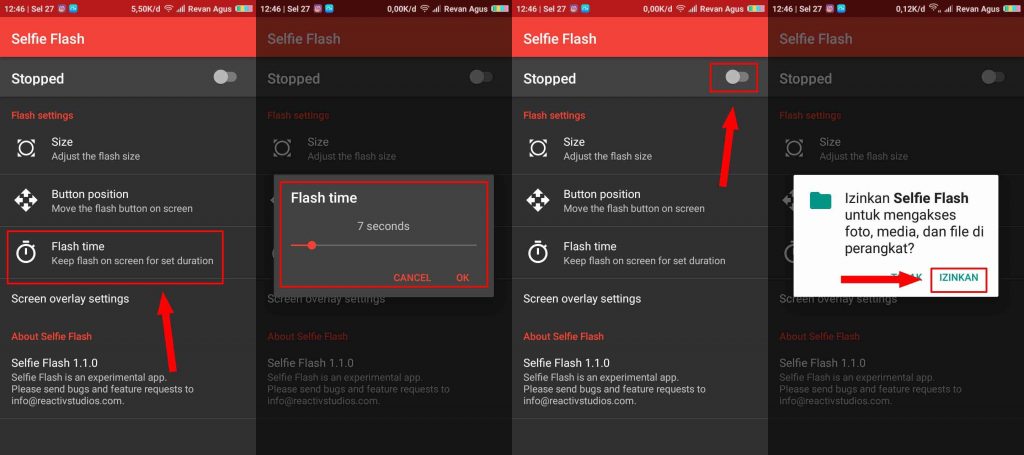 Cara Menambahkan Flash Pada Kamera Depan di Android 4