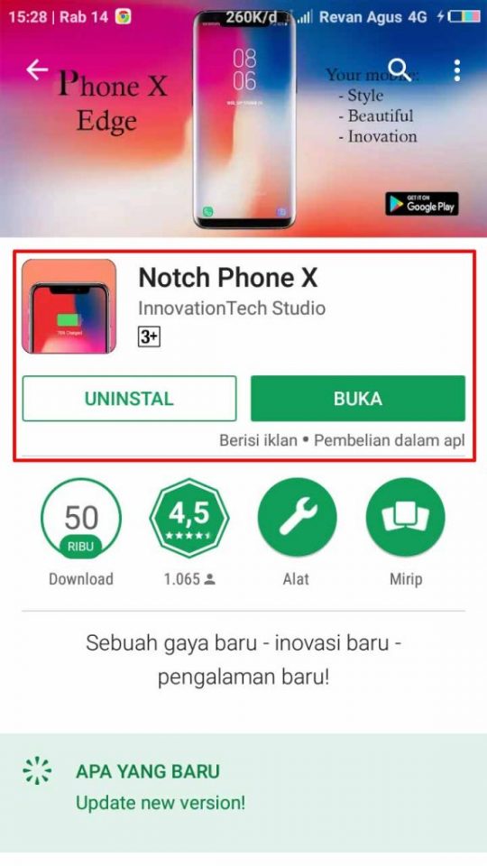 Cara Menambahkan Poni Notch ala iPhone X di Semua Android 5
