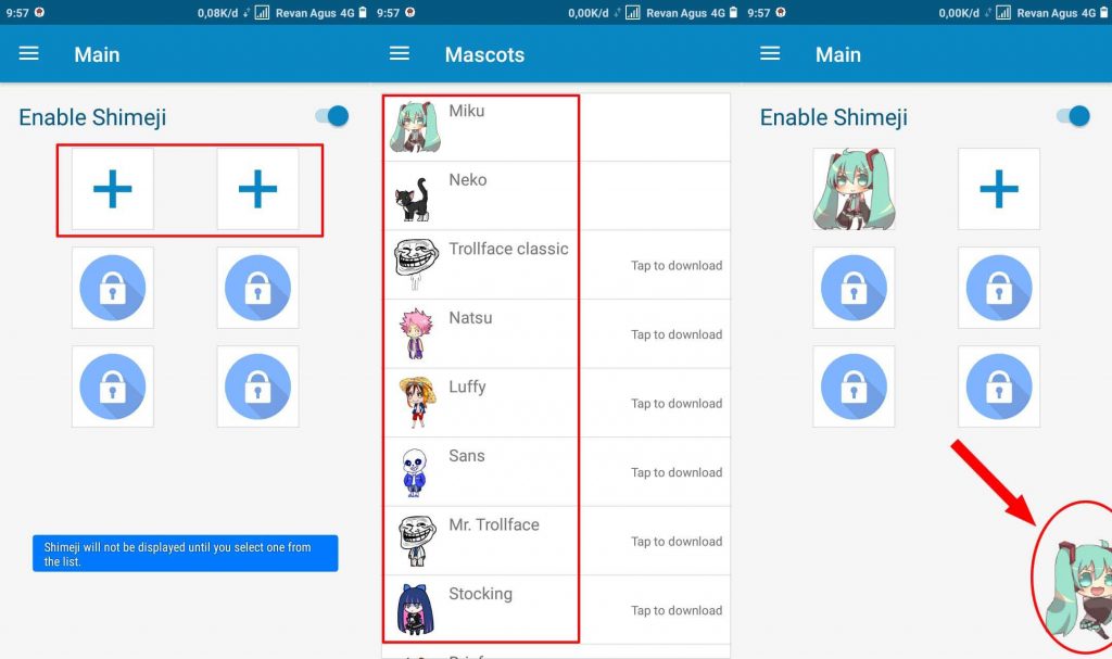 Cara Menambahkan Karakter Anime Lucu di Layar Android 3