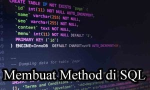 membuat method di sql inwepo s