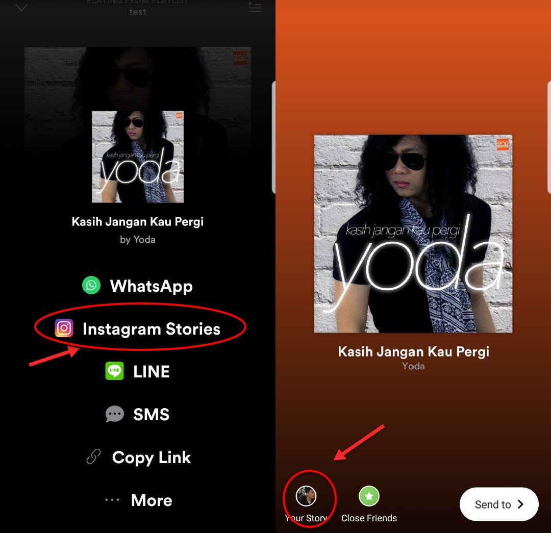 Cara Share Spotify ke Instagram Stories Tanpa Screenshot 3