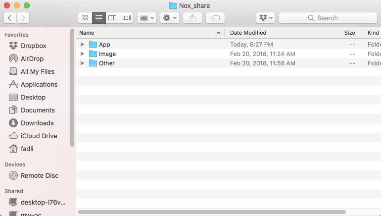 Cara memindahkan File Dari MacBook ke Nox 2