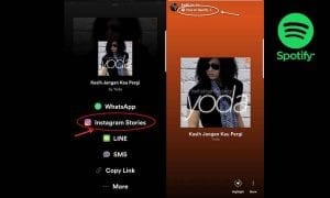 cara share lagu spotify ke insta story terbaru