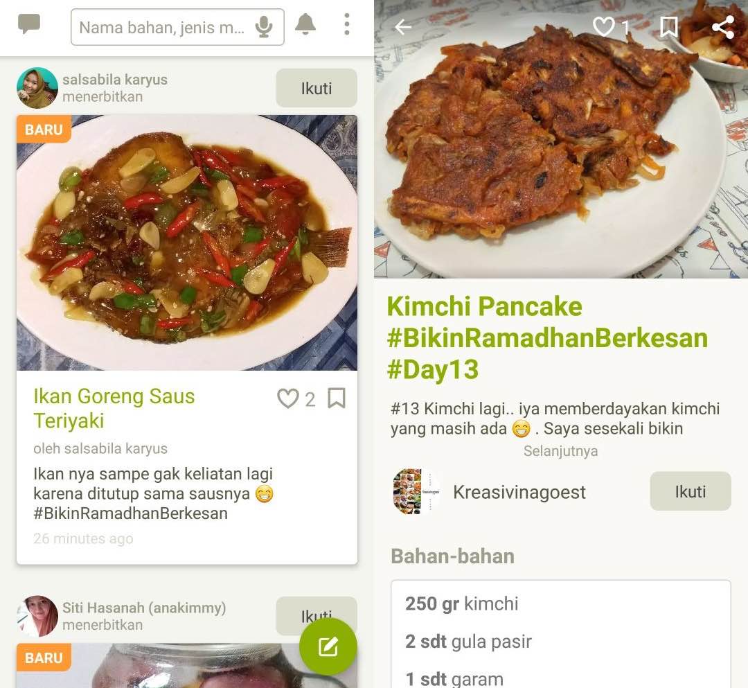 cookpad Aplikasi Resep Makanan Untuk Buka Puasa dan Sahur