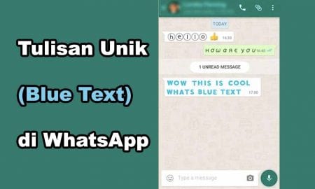 Cara Membuat Tulisan Unik Blue Text di WhatsApp