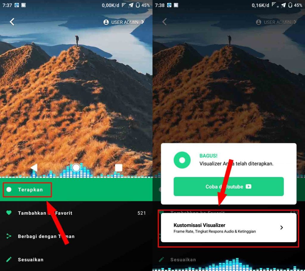 Cara Menambahkan Music Visualizer Keren di Navbar Android 6
