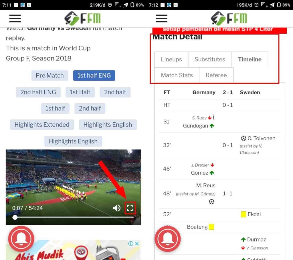 Cara Nonton Tayangan Ulang Bola Piala Dunia Android iOS 4