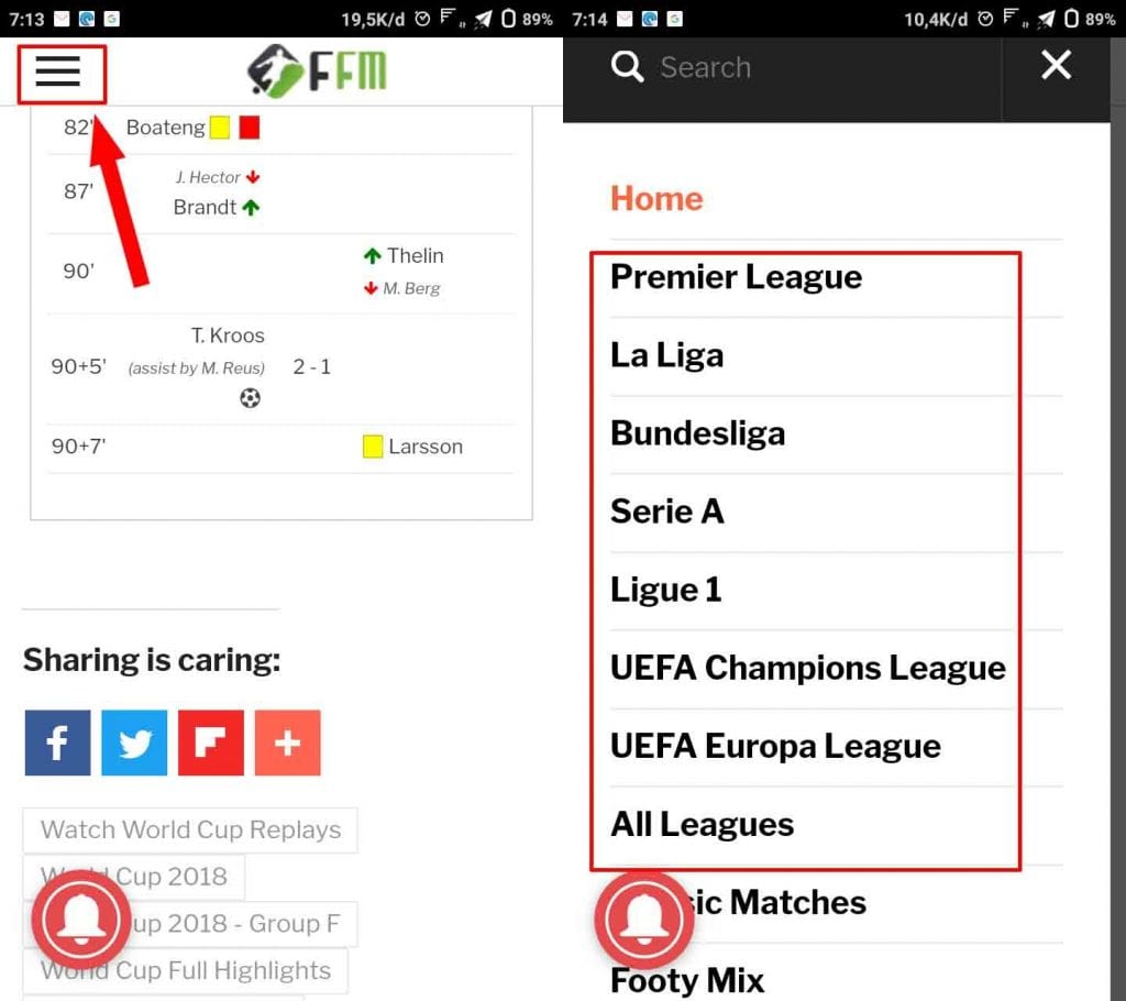 Cara Nonton Tayangan Ulang Bola Piala Dunia Android iOS 5