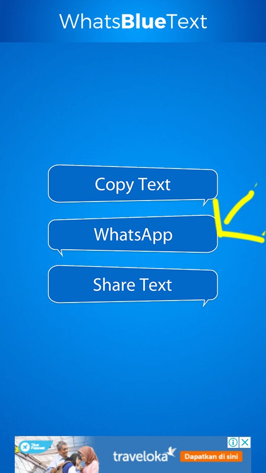 Cara Membuat Tulisan Unik Blue Text di WhatsApp 1