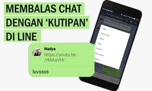 membalas chat dengan kutipan di line