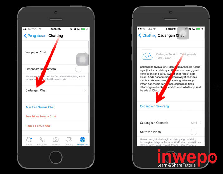 Cara Backup Chat WhatsApp ke iCloud di iPhone 2