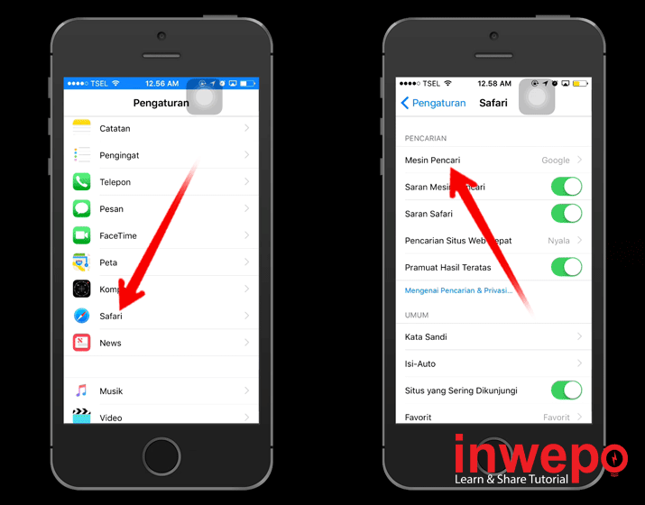 Cara Mengubah Mesin Pencari di Safari pada iPhone 2