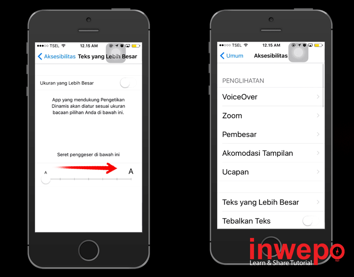 Cara Mengubah Ukuran Font di iPhone 3