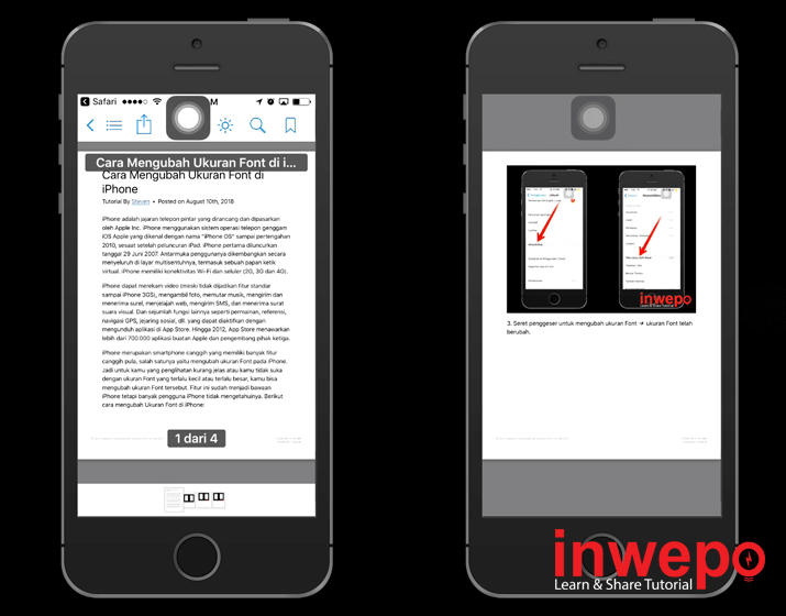 Cara Menyimpan Halaman Web Menjadi PDF di iPhone 5